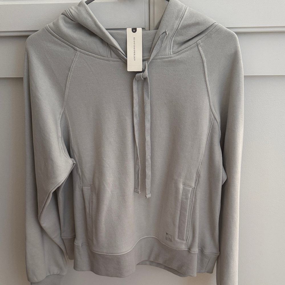 Anthropologie Daily Practice Light Gray Hoodie